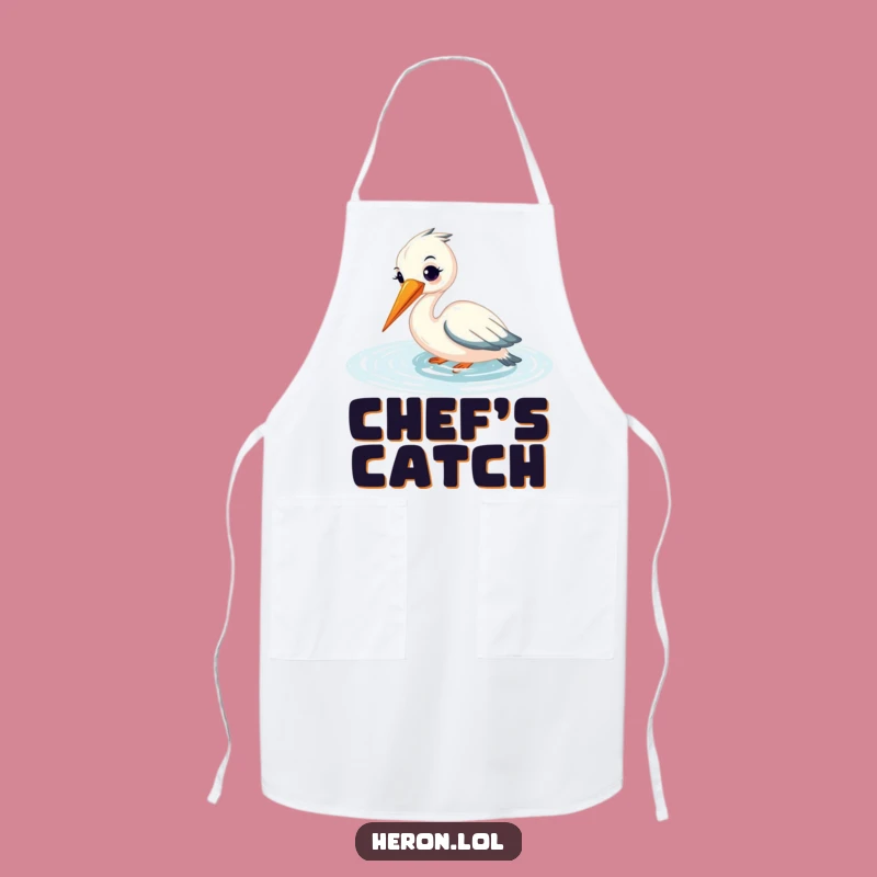 Funny Heron Apron: Chef's Serenity - Kitchen Humor & Gift