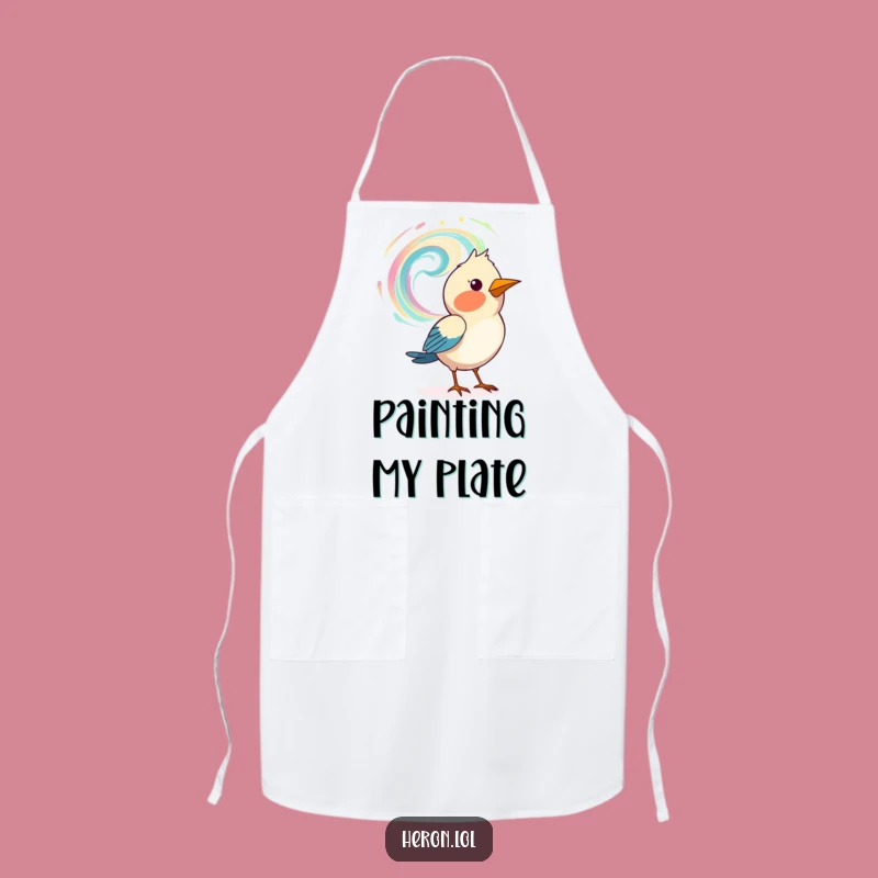 Funny Art Bird Apron: Kitchen Painter Wear, Perfect Funny Gift