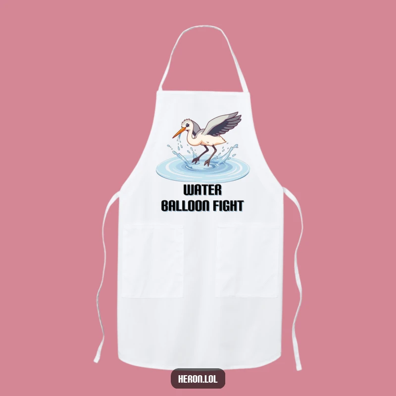 Funny Clumsy Dive Heron Apron: Splash-Proof Fun Kitchen - Hilarious Gift!