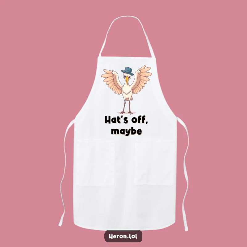 Funny Heron Apron: Fashionable Folly - Kitchen Humor & Gift