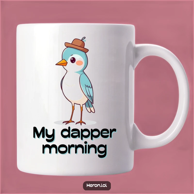 Funny Proud Bird Hat Mug - Jaunty Gentleman Bird Gift