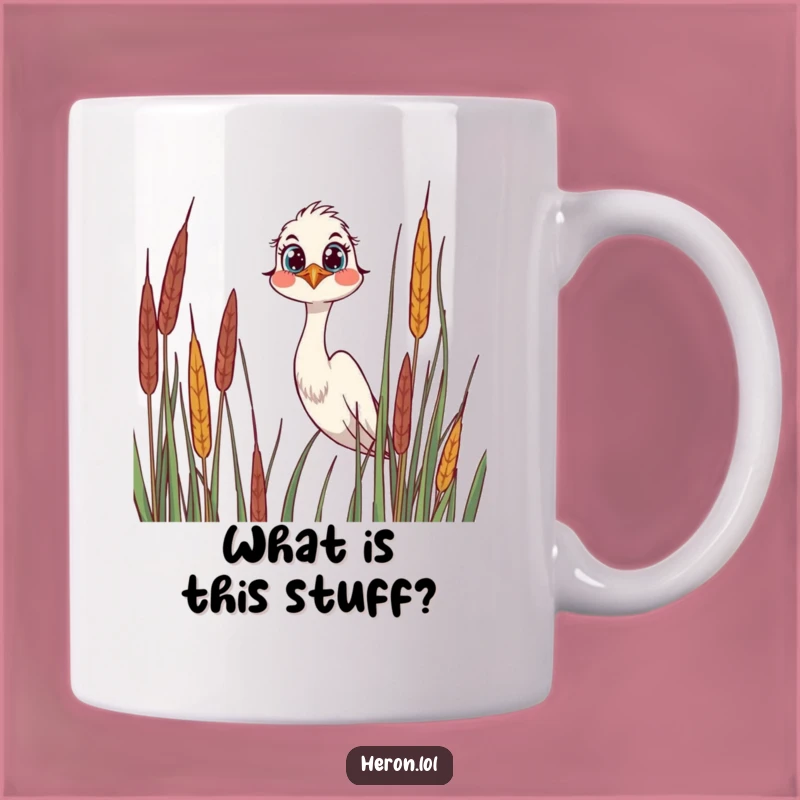 Funny Joyful Heron Mug: Curious Bird Gift for Birdwatchers