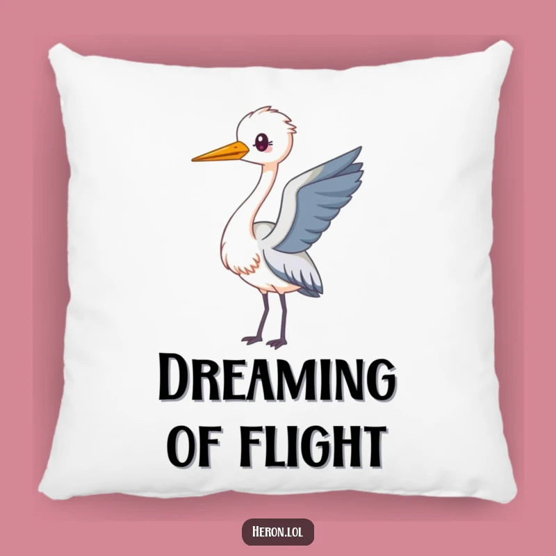 Funny Kawaii Heron Pillow: Plush Looping Heron Decor, Ideal Funny Gift