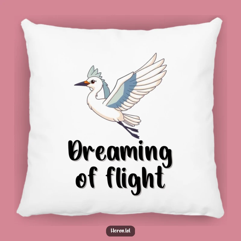 Funny Heron Bird Pillow - Cozy Cushion, Perfect Relaxing Humorous Gift