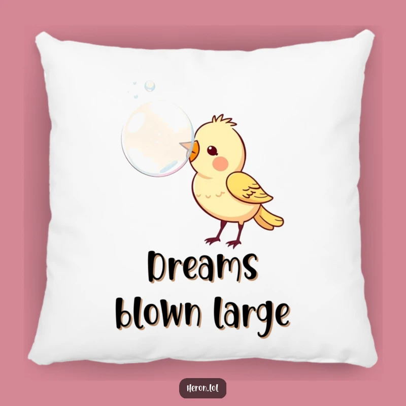 Funny Bird Bubble Pillow: Cuddle Up with This Adorable Feathered Friend