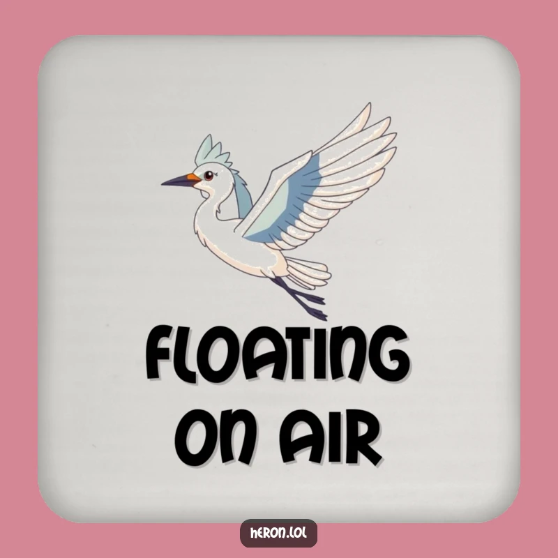 Funny Heron Bird Coaster - Elegant Table Protection, Perfect Humorous Gift