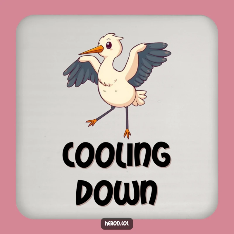 Funny Chubby Heron Coaster: Gentle Breeze, Perfect Gift