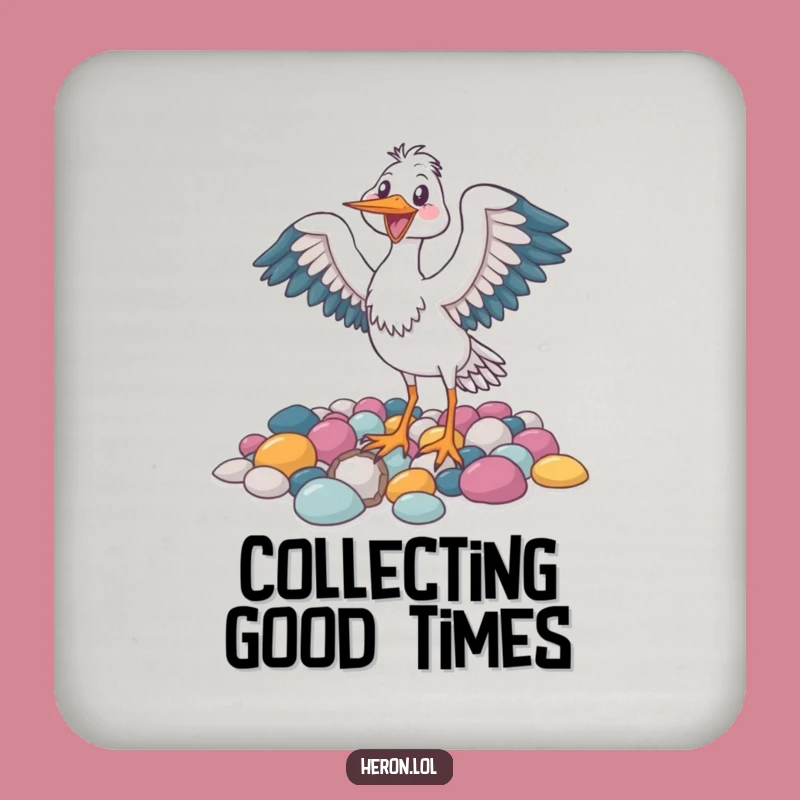 Funny Heron Bird Drink Coaster - Add Joy to Your Drinks