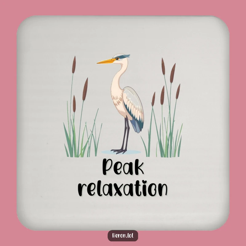 Serene Heron Bird Drink Coaster: Majestic Protection with Natural Grace
