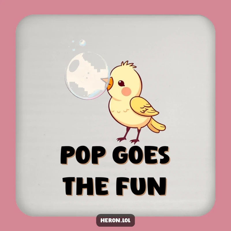 Funny Bird Bubble Coaster Set: Protect Surfaces with Playful Art