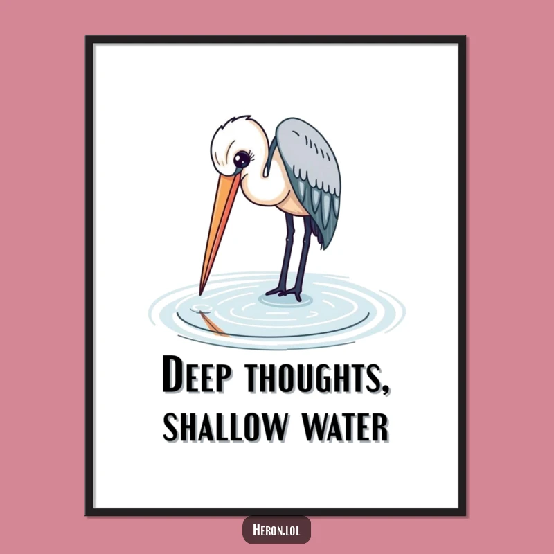 Peaceful Heron Bird Poster: Bring Nature's Tranquility to Your Walls Gift