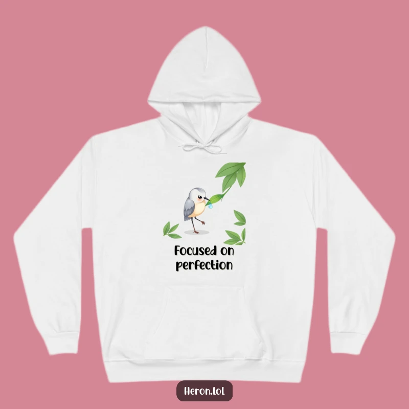 Funny Heron Tranquility Hoodie - Cozy Nature Bird Gift