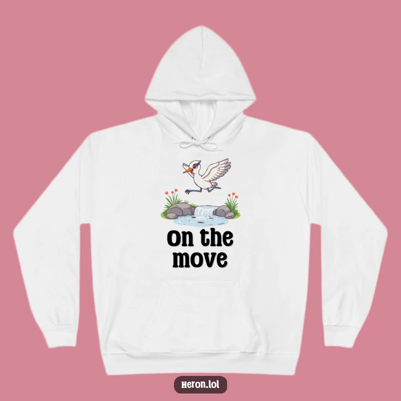 Funny Energetic Heron Hoodie: Cozy and Dynamic, Perfect Gift