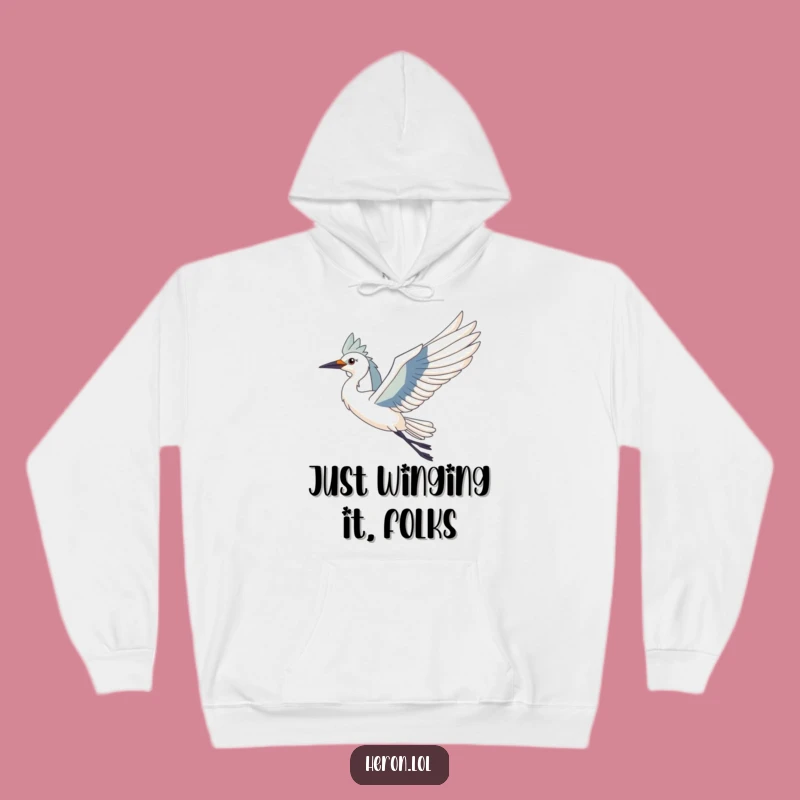 Funny Heron Bird Hoodie - Cozy Flying Sweatshirt, Perfect Warm Gift