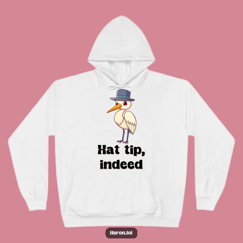 Cozy Funny Heron Hat Hoodie: Stay Warm with Humorous Elegance