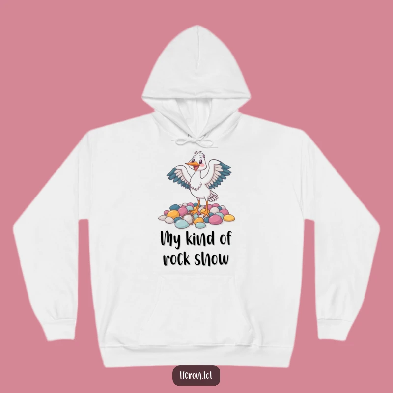 Cozy Joyful Heron Bird Hoodie - Warm and Funny Gift for Bird Fans