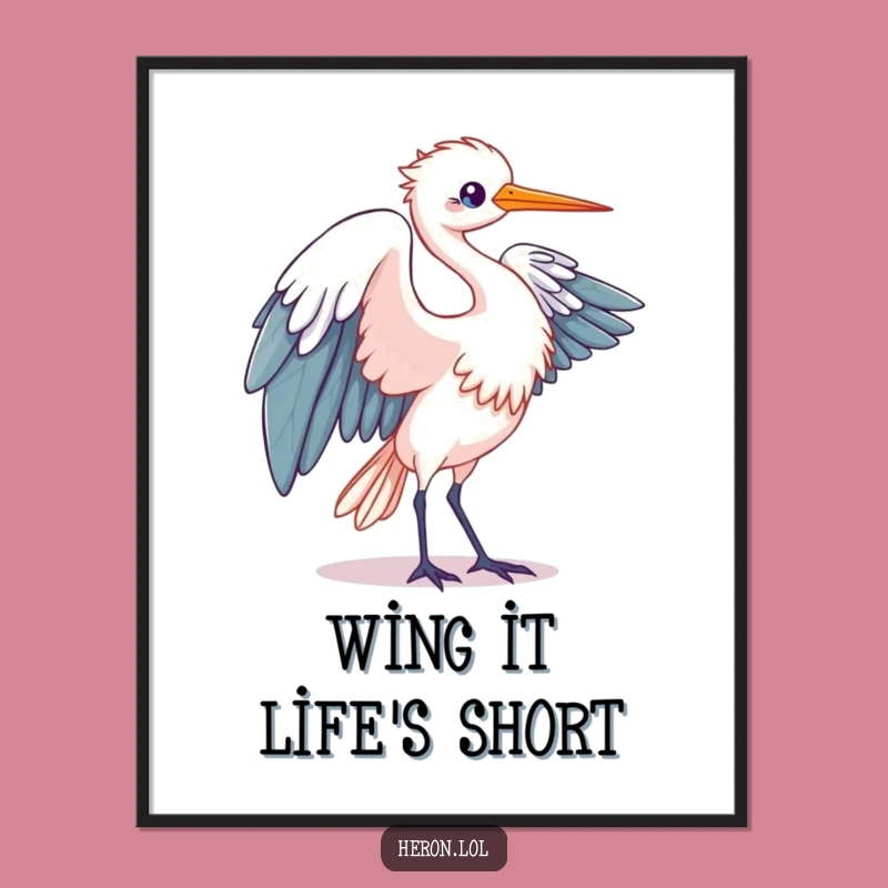 Funny Free Printable Wall Art: Elegant Heron Wing for Artistic Room Decor