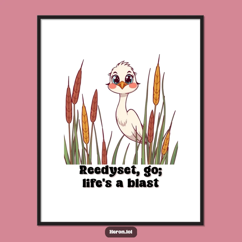 Free Printable Wall Art: Curious Heron, Funny Downloadable Decor for Bird Lovers!