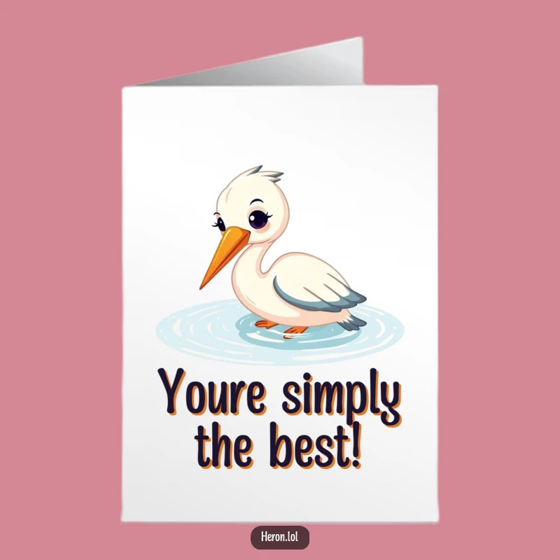 Free Printable Congrats Card: Fishing Heron Success, Joyful Downloadable Gift