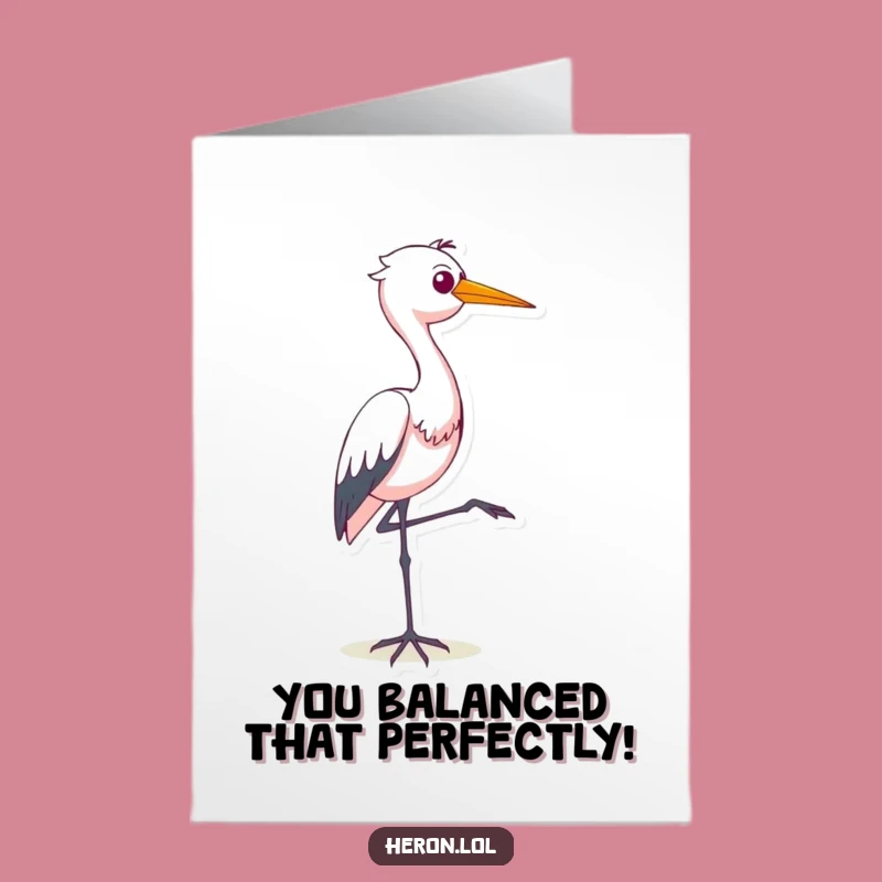 Free Printable Funny Heron Congrats Card Download for a Smug Achiever