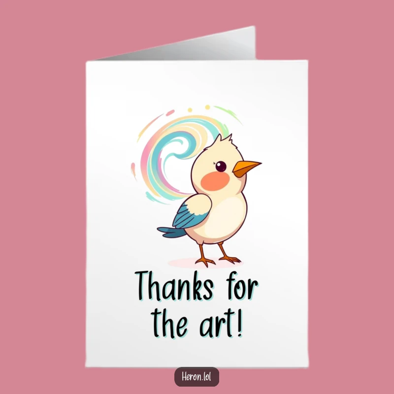 Free Printable Thank You Card: Creative Bird Art - Downloadable Gratitude