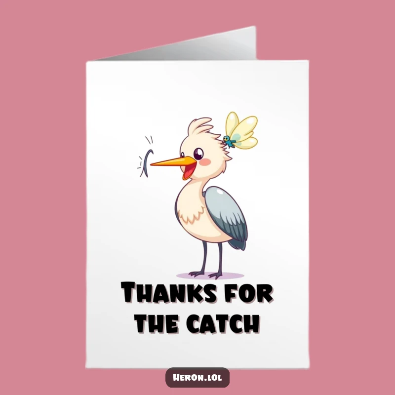 Free Printable Thank You Heron Card - Joyful Downloadable Gratitude!
