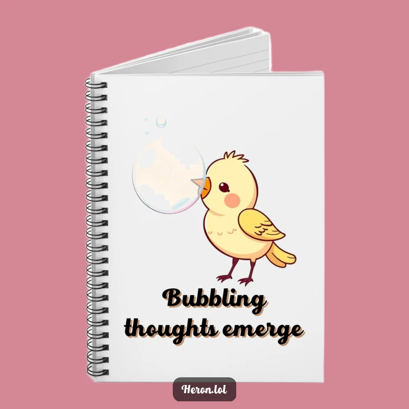 Funny Bird Bubble Notebook: Jot Down Ideas with Whimsical Art