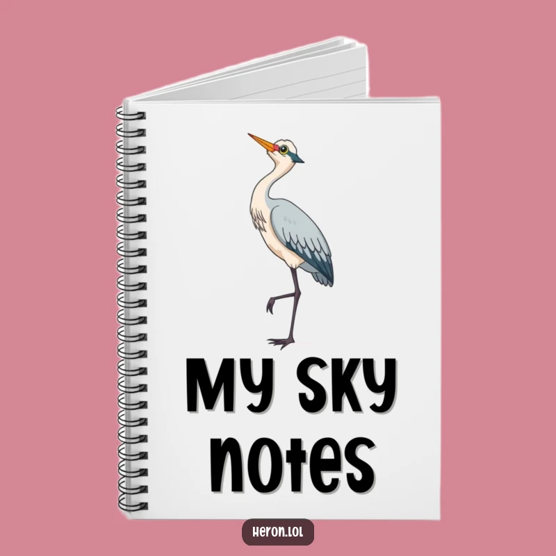 Cute Heron Bird Notebook: Capture Your Thoughts with Whimsical Flair Gift