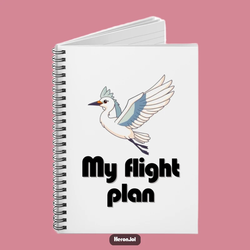 Funny Heron Bird Notebook - Journal of Flight, Perfect Creative Humorous Gift