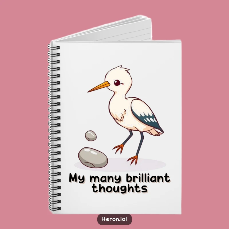 Funny Heron Juggling Pebbles Notebook: Jot Down Ideas with Bird Talent!