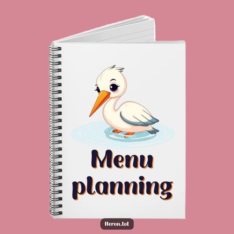 Funny Heron Notebook: Capture Calm - Peaceful Bird Journal Gift