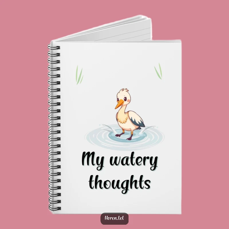Funny Heron Splashing Notebook: Jot Down Playful Ideas