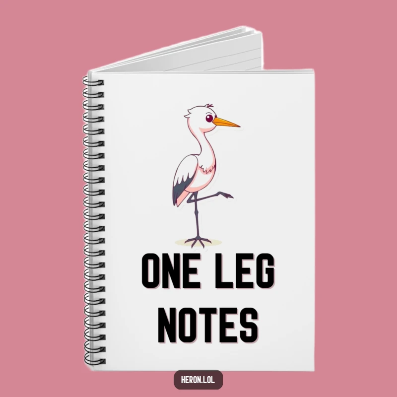 Funny Smug Heron Notebook: Hilarious Bird Journal for Ideas