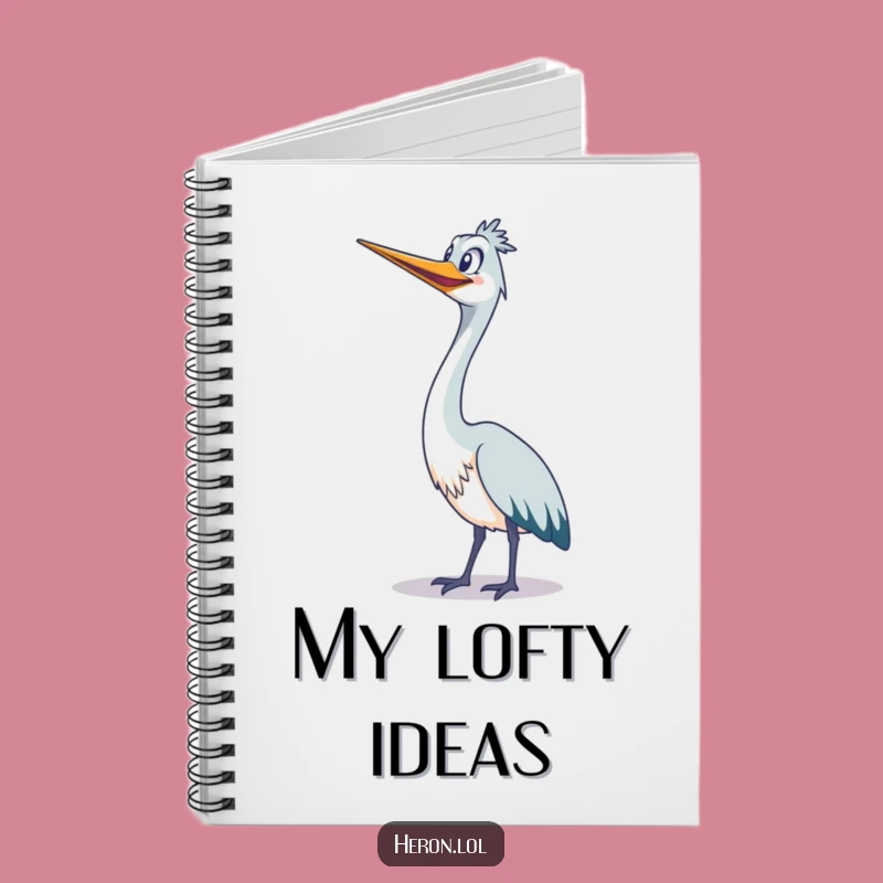 Funny Grinning Heron Notebook: Bird Journal, Cute Funny Gift