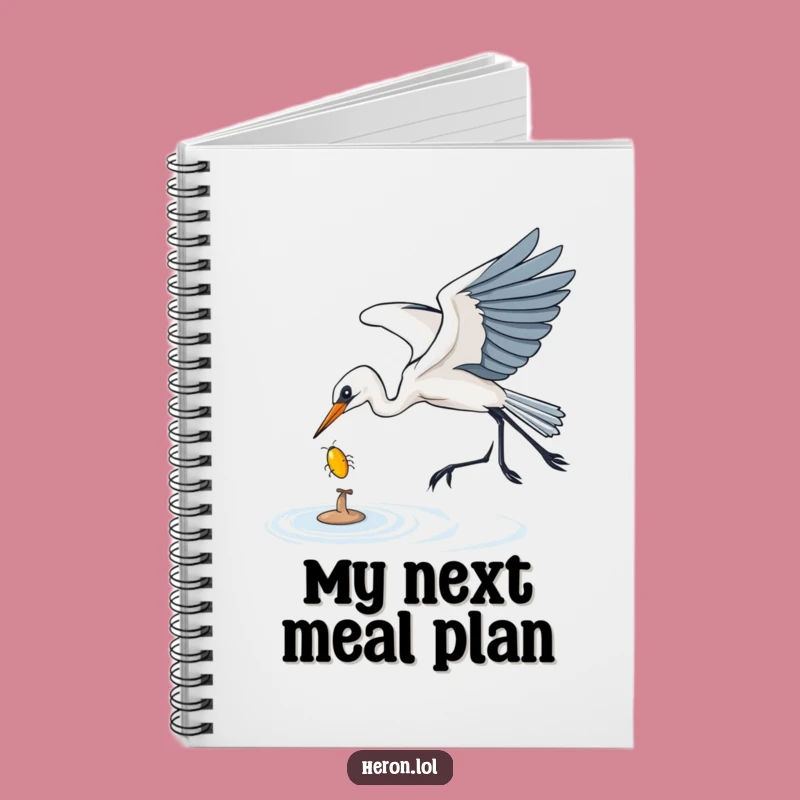 Funny Heron Notebook: Bug Catching Journal, Humorous Writing