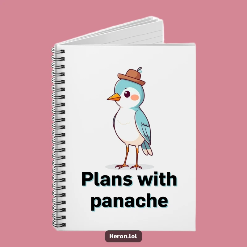 Funny Proud Bird Hat Notebook - Dapper Gentleman Journal