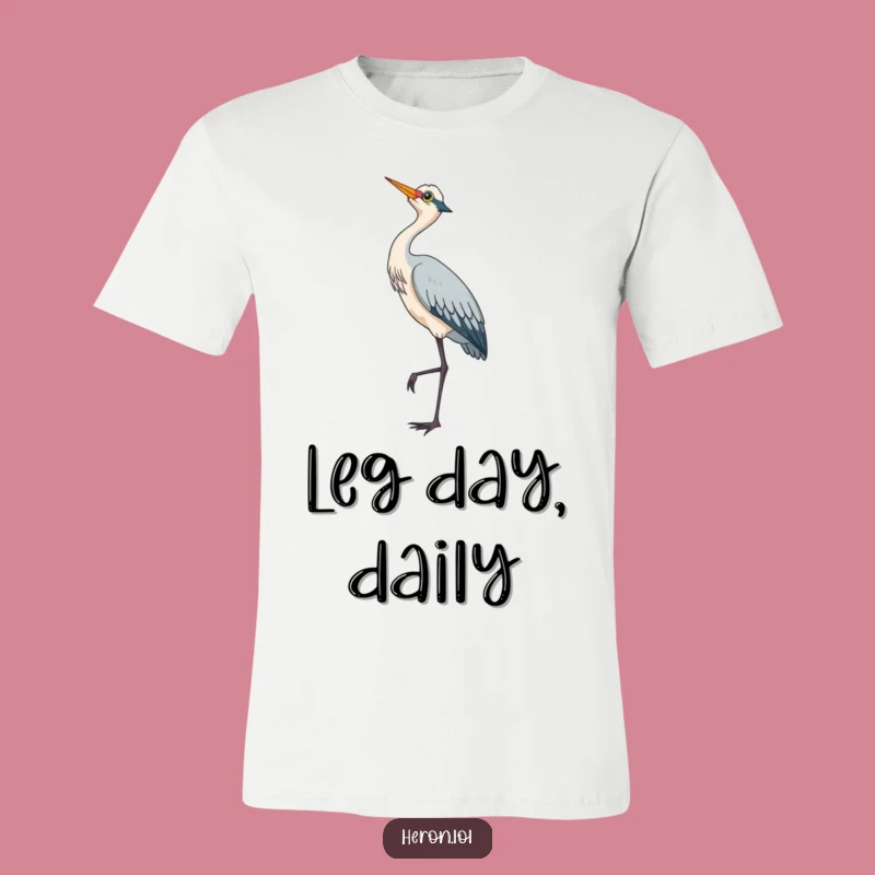 Cute Heron Bird T-Shirt: Whimsical Style for Nature Lovers Gift