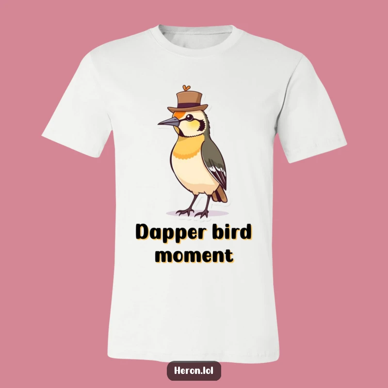 Funny Bird Hat T-Shirt, Jaunty Avian Fashion, Great Gift