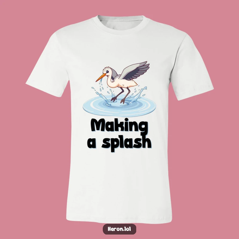 Funny Clumsy Dive Heron T-Shirt: Splash Zone Fun - Hilarious Gift!