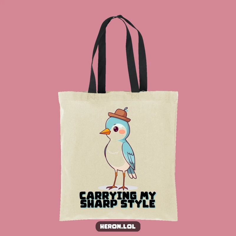 Funny Proud Bird Hat Tote Bag - Dapper Gentleman Carryall