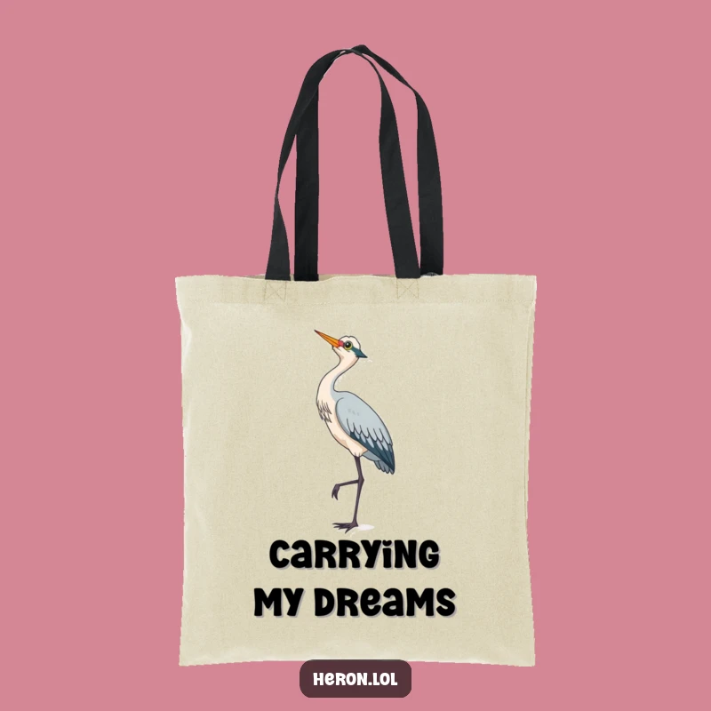 Cute Heron Bird Tote Bag: Carry Your Dreams with Natural Charm Gift