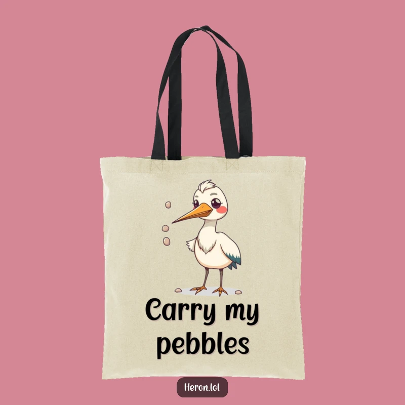 Funny Kawaii Heron Juggling Tote Bag - Carry Your Fun!