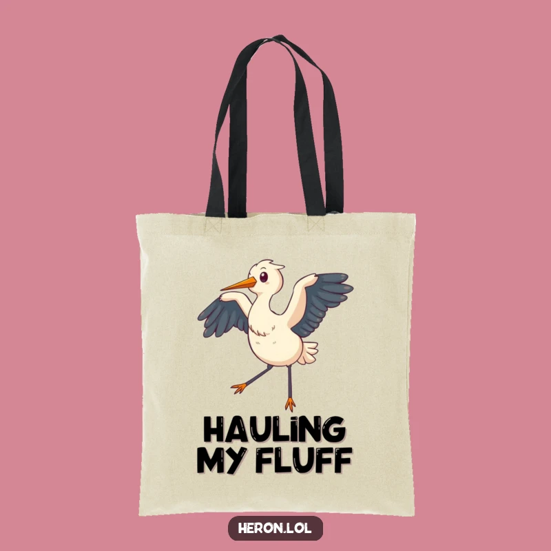 Funny Chubby Heron Tote Bag: Carry the Breeze, Great Gift