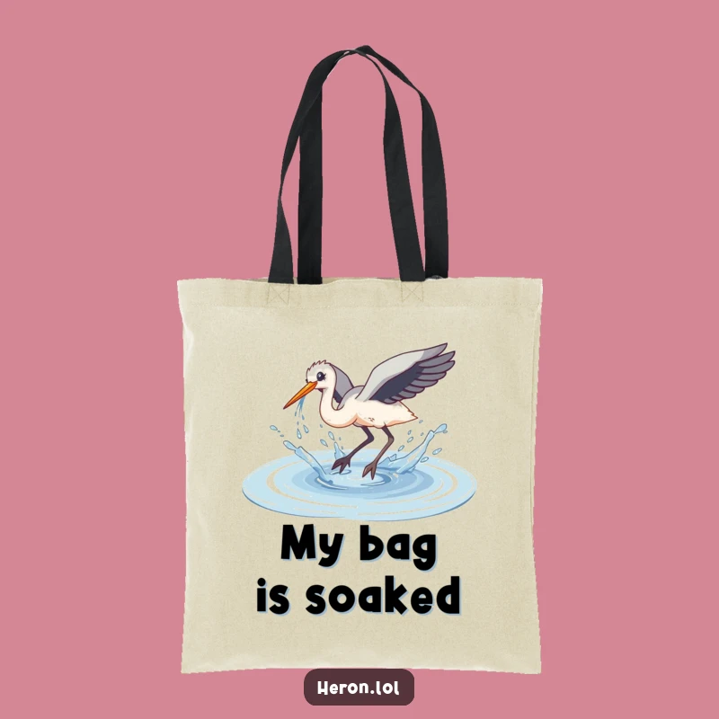 Funny Clumsy Dive Heron Tote Bag: Carry Your Splash - Perfect Gift!