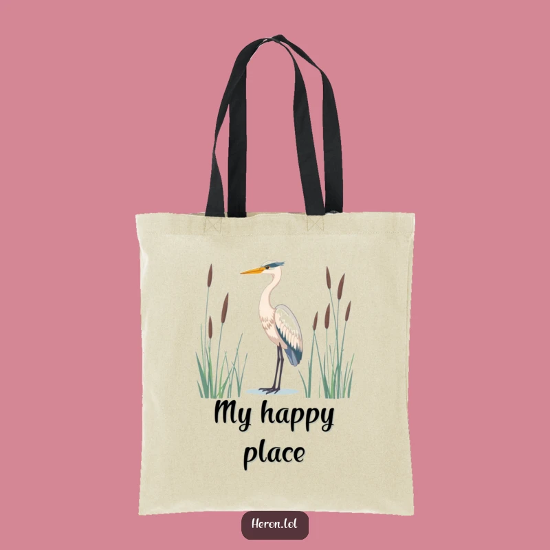 Serene Heron Bird Tote Bag: Majestic Nature Accessory for Everyday